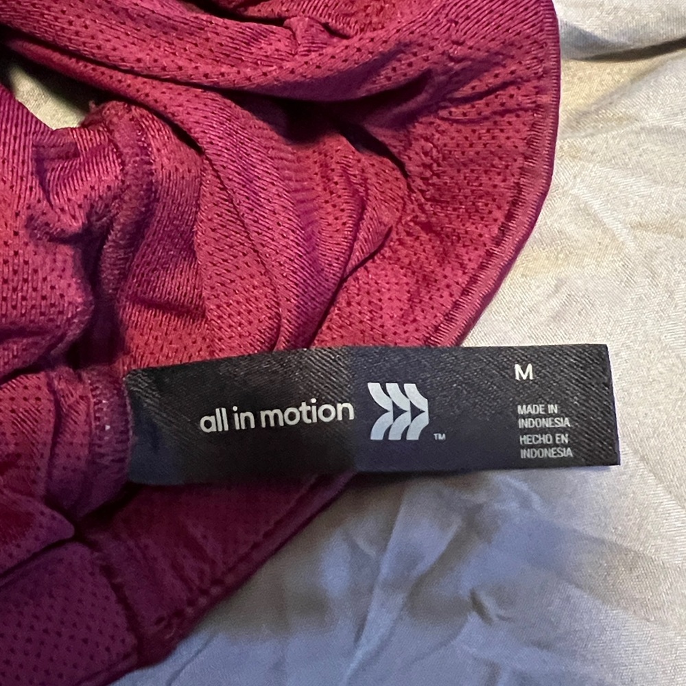 All In Motion Maroon Red High Rise Leggings & Sports-bra Set - Picture 11 of 16